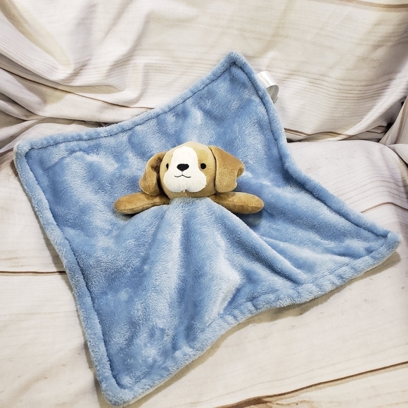 Carters Brown Blue Puppy Dog Plush Lovey Mini Security Blanket 13 Inch 2022 #2 - Picture 3 of 9
